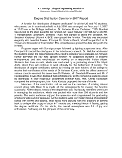 Degree Distribution Ceremony