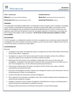 job profile - BC Public Service