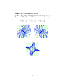 Nodes, saddle points, and spirals