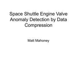 Space Shuttle Engine Valve Anomaly Detection by Data Compression