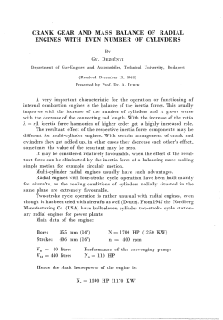 crank gear and mass balance of radial engines with even number of