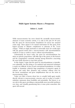 Multi-Agent Systems Macro: a Prospectus
