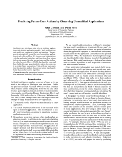Predicting Future User Actions by Observing Unmodified Applications