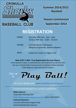 Play Ball! - Cronulla Sharks Baseball