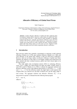Allocative Efficiency of Global Steel Firms