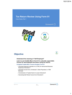 Tax Return Review Using Form 91 Objective