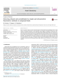 Detecting ethanol and acetaldehyde by simple and ultrasensitive