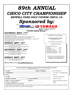 72nd annual - Bidwell Park Golf Course