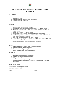 job description of county age group coach