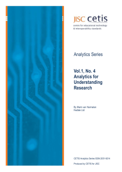 Analytics for Understanding Research