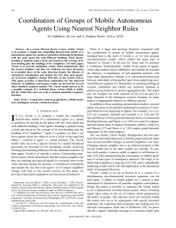 Coordination of groups of mobile autonomous agents using nearest