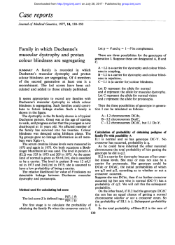 Family in which Duchenne`s muscular dystrophy and protan colour