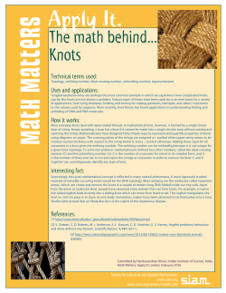 The Math behind Knots - Society for Industrial and Applied