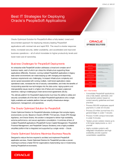 Best IT Strategies for Deploying Oracle PeopleSoft Applications