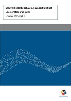 Disability Behaviour Support Skills Set