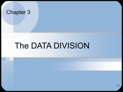 The DATA Division