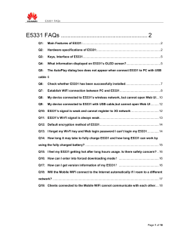 E5331 FAQs ...................................................... 2