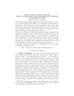 Open Problems collected from the SPRING