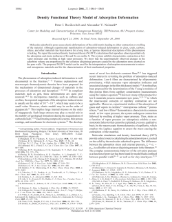 Density Functional Theory Model of Adsorption Deformation
