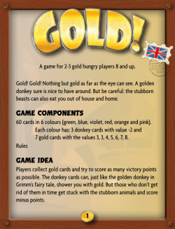 A game for 2-3 gold hungry players 8 and up. Gold! Gold! Nothing