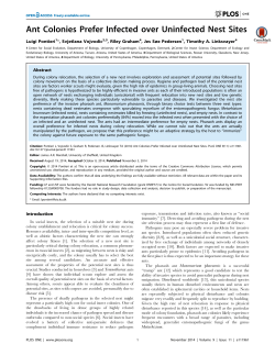 Ant Colonies Prefer Infected over Uninfected Nest Sites