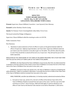 Elegant Letter - Town of Willsboro