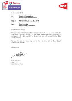 TOTAL BWF Sudirman Cup 2017