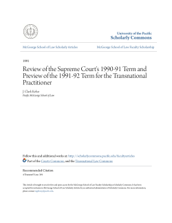 Review of the Supreme Court`s 1990