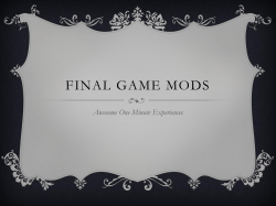 Final Game Mods - Game Modification Workshop