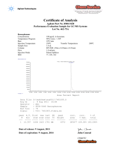 8500-5440, Performance Evaluation Sample for GC/MS