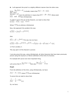 Proving limit laws using infinitesimals