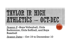 Taylor Jr High Athletics