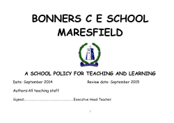Teaching and Learning Policy