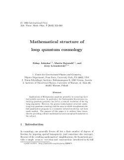 Mathematical structure of loop quantum cosmology