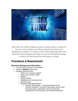 Shark Tank Project - St. Mary`s School