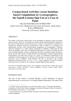 Corpus-based Activities versus Intuition