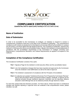 Compliance Certification Document