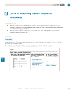 Lesson 10: Interpreting Graphs of Proportional