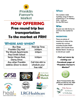 Free Bus Ride to the Farmers Market