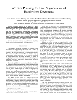 A* Path Planning for Line Segmentation of Handwritten Documents