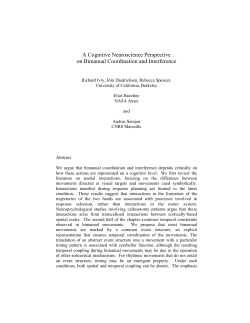 A Cognitive Neuroscience Perspective on Bimanual Coordination