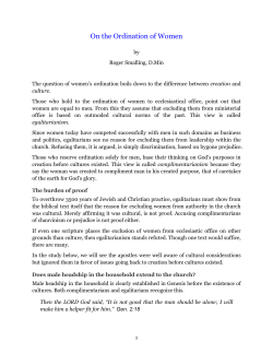 Does male headship in the household extend to the church?