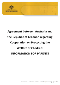 Australia Lebanon Agreement Information for parents