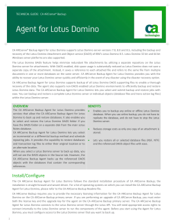 Agent for Lotus Domino