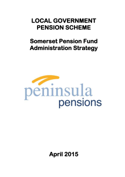 Pension Administration Strategy