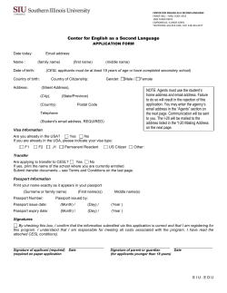 Application Terms and Conditions - Center for English as a Second