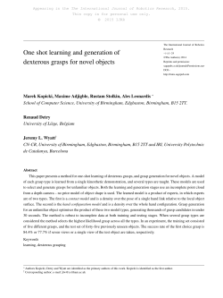 One shot learning and generation of dexterous