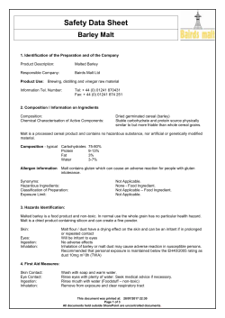 MSDS - Malted Barley