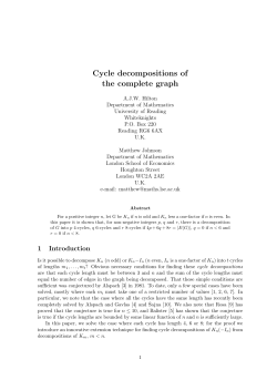 Cycle decompositions of the complete graph