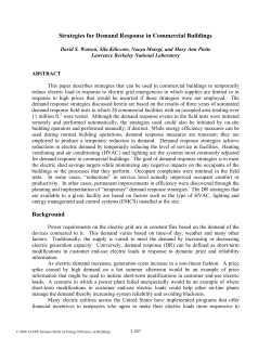 Strategies for Demand Response in Commercial Buildings